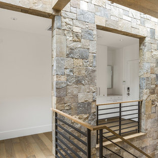 Exemple d'une très grande maison tendance.