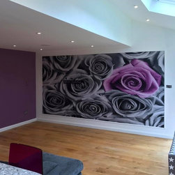Lilac Rose Onepiece Wall Mural - Paintings