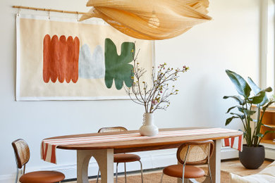 Dining room - scandinavian dining room idea in Austin
