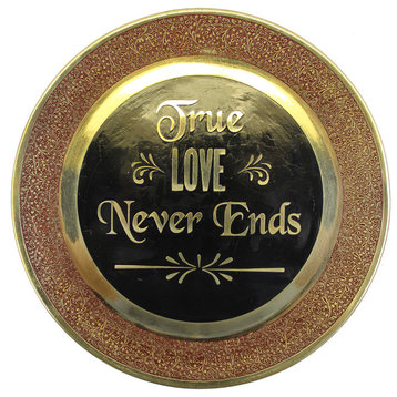 Natural Geo True Love Never Ends Wall Hanging Brass Accent Plate