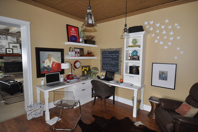 Inspiration for a contemporary home office remodel in London