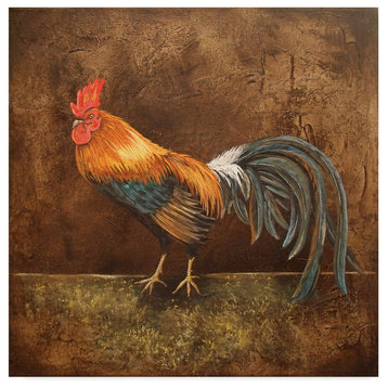 Jean Plout 'Royale Rooster' Canvas Art