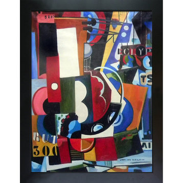 Cardoso "Brut (300 TSF) 2" Oil Painting, New Age Black Frame 30"x40"