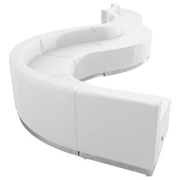 Hercules Alon Series Melrose White Leather Reception Configuration, 9 Pieces