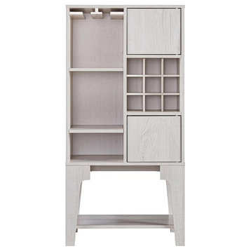 Bowery Hill Modern / Contemporary Wood Wine Rack in White Oak Finish