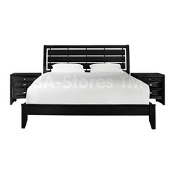 Olivia 3 PC Bedroom Set (Bed and Two Night Stands) - Bedroom Furniture Sets