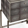 JONATHAN CHARLES LUXE Chest of Drawers Box Top High Gold Leaf Brass