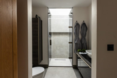 Design ideas for a medium sized modern bathroom in West Midlands.