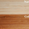 EcoWineracks Quarter Round Shelf - 71.75" High, Golden Color, Clear Acrylic
