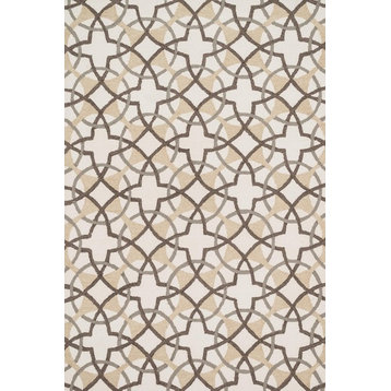 Loloi Francesca Collection Rug, Ivory and Brown, 3'6"x5'6"