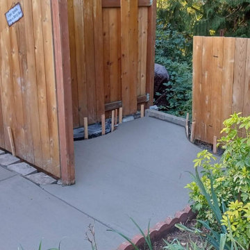 Concrete Walkways and Green House