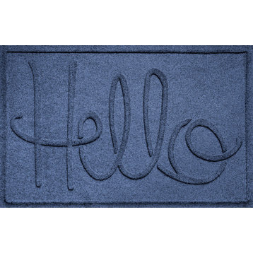 2'x3' Hello Doormat, Navy