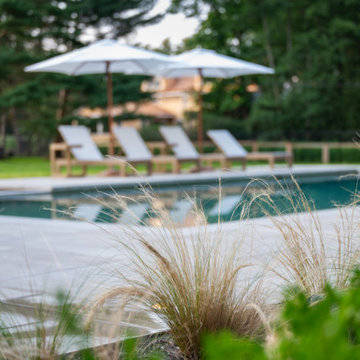Rumson NJ: Inground Pool, Deck, Outdoor Kitchen, Outdoor Shower, Landscape, Shed