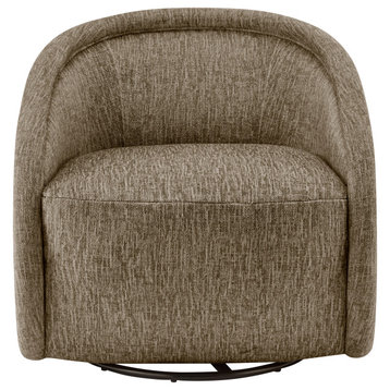 Margareth Fabric Swivel Accent Arm Chair, Pasadena Taupe