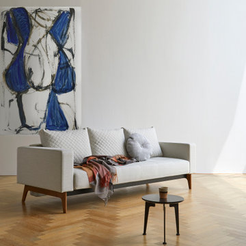 Cassius Quilt Dark Wood Sofa Bed by Innovation Living