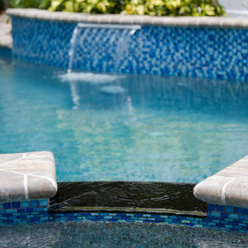 Tropical Pool and Spa with Waterfalls