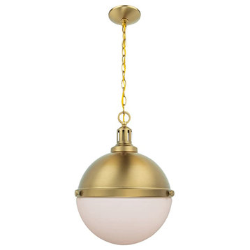 12-inch gold pendant light Glass entryway light fixture Kitchen island light