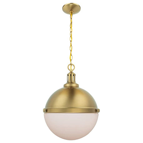 12-inch gold pendant light Glass entryway light fixture Kitchen island light