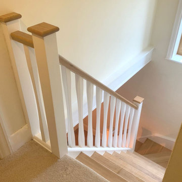 Staircase Renovation | Oak & White Twisted Spindles |Tewkesbury