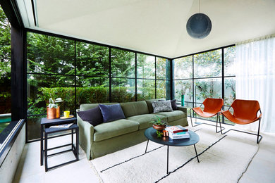 Inspiration for a contemporary family room in Sydney.