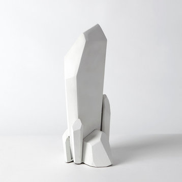 Stone Sculpture, Matte White, Small