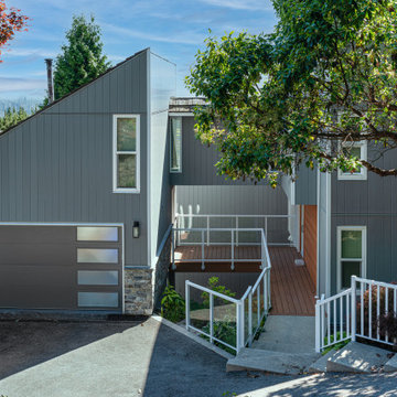 James Hardie Artisan V-groove + Clear Cedar siding