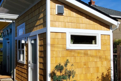 Beach style home office photo in Seattle