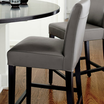 Lowe Smoke Leather Bar Stool