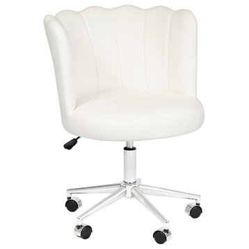 Alana Swivel Vanity Chair, White