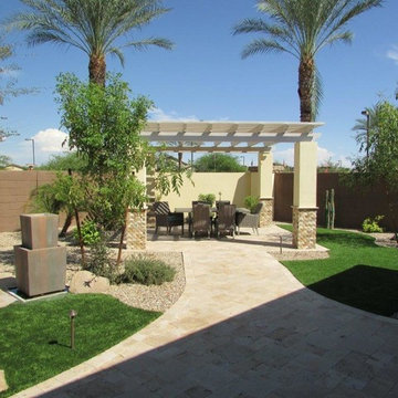 Travertine Walkway & Patio