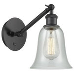 Innovations Lighting - Innovations Lighting 317-1W-BK-G2812 Hanover, 1 Light Wall In Industrial - The Hanover 1 Light Sconce is part of the BallstonHanover 1 Light Wall Matte BlackUL: Suitable for damp locations Energy Star Qualified: n/a ADA Certified: n/a  *Number of Lights: 1-*Wattage:100w Incandescent bulb(s) *Bulb Included:No *Bulb Type:Incandescent *Finish Type:Matte Black
