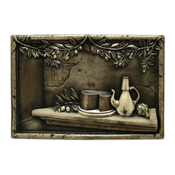 Metal mural for kitchen backsplash - Tile