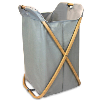 Folding X-Frame Laundry Hamper Sorter