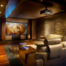 Comfy Home Theatre And Family Room Minimalistisch