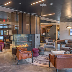 Custom Peninsula Three-Sided Fireplace - Products