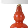 Anya 20.5" Mini Glass Table Lamp, Sunset Orange, Single