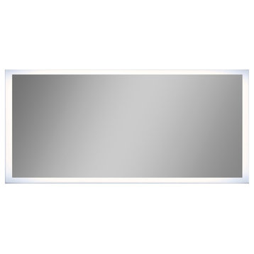 IB MIRROR Dimmable Lighted Bathroom Mirror, Crystal Clear Mirror, 28"x48", Rectangle