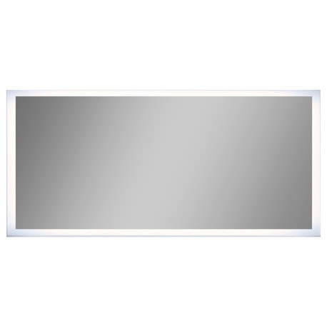 IB MIRROR Dimmable Lighted Bathroom Mirror, Crystal Clear Mirror, 28"x48", Rectangle