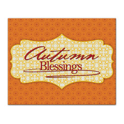 DDCG - Autumn Blessings Canvas Wall Art, 20"x1.25"x16" - Prints And Posters