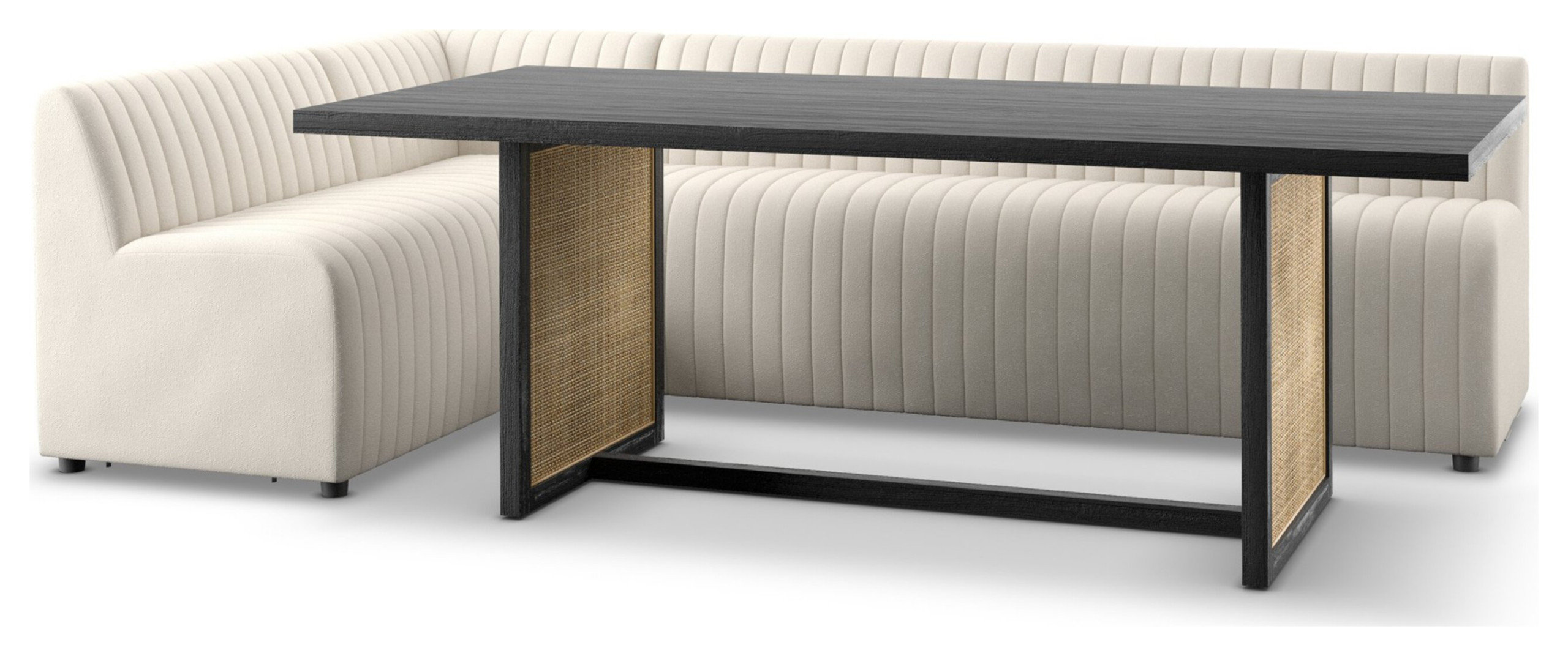 Augustine Dining Banquette L Shape 110", 110" - Transitional - Dining ...
