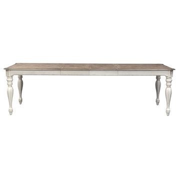 Liberty Furniture Magnolia Manor Leg Dining Table w/ 2 Leaves in White