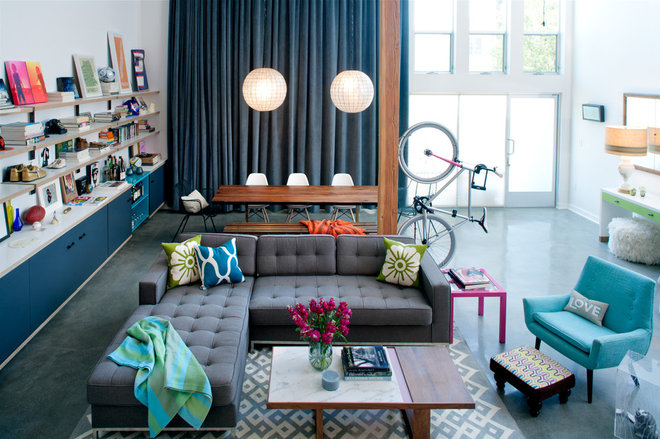 Eclectic Living Room by Daleet Spector Design