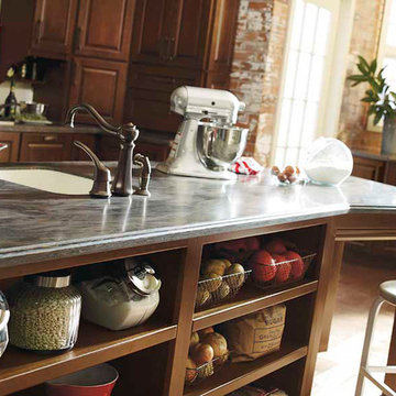 Dark Cherry Kitchen Cabinets
