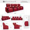 Seatcraft Apex Home Theater Seating, Red, Row of 4