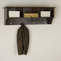 Prepac Cubbie Shelf in Espresso - Display And Wall Shelves 