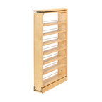 Wood Tall Filler Pull Out Organizer for New Kitchen Applications, 44.5"