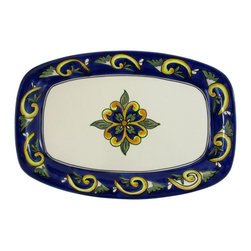 Le Souk Ceramique - Stoneware Rectangular Platter, Riya - Serving Dishes And Platters