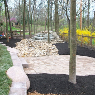 Water Feature and Patio in The Woods at Josephenum