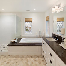Master Bath White cabinets w/ BROWN counter