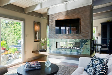 Living room - contemporary living room idea in San Francisco